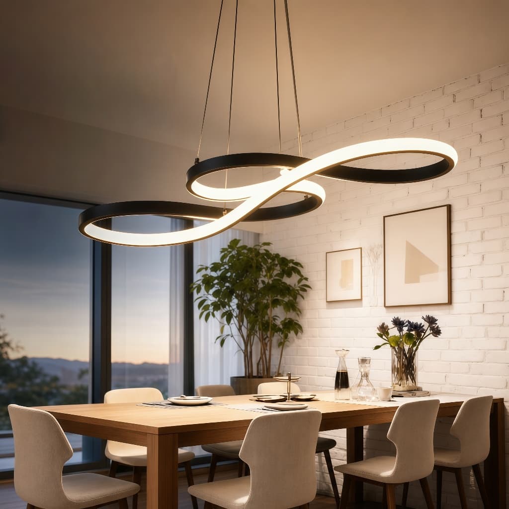 Lustre LED Sala de Jantar Bivolt 3 Cores Lustre Pendente Cozinha Luminária de Teto Led Nordic Moderno Decoração