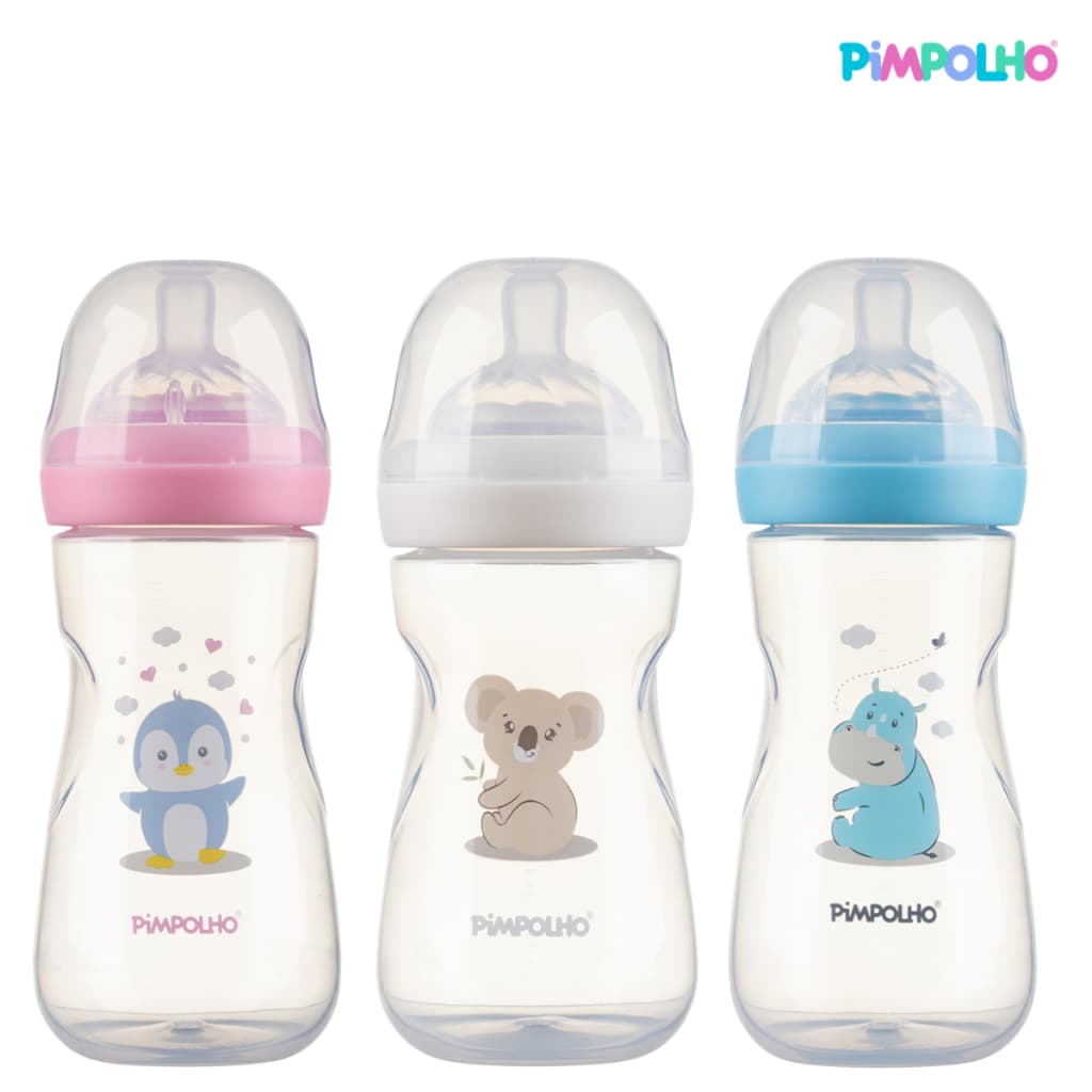 Mamadeira Pimpolho 260 ml 330 ml bico em silicone mamadeira infantil bebê Anti-Cólica