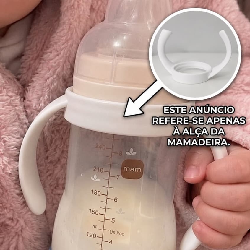 Alça para Mamadeiras MAM – Facilita o Uso pelo Bebê MAMADEIRA NÃO INCLUSA.