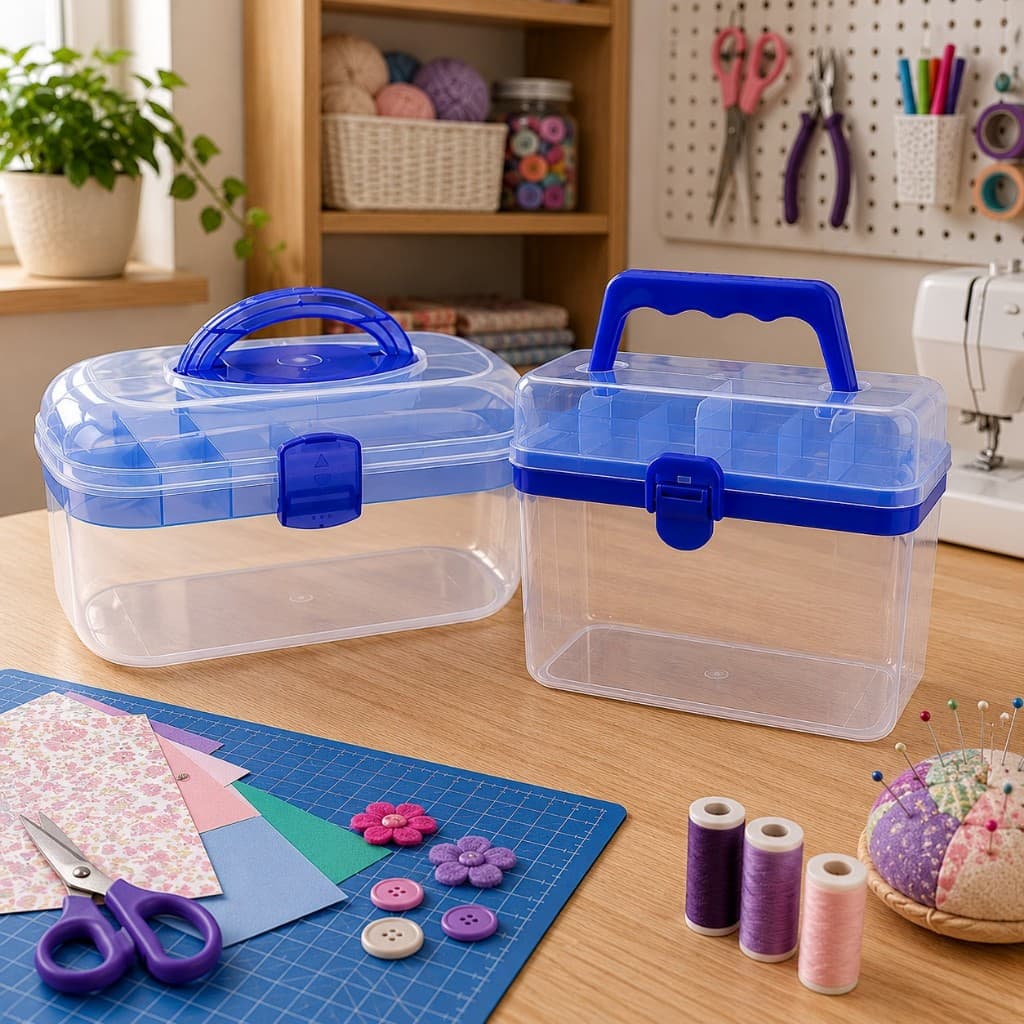 Kit Maletas Azul Organizadoras para Multiuso Ferramentas Pequenas Parafusos Caixa Ferramentas Mini