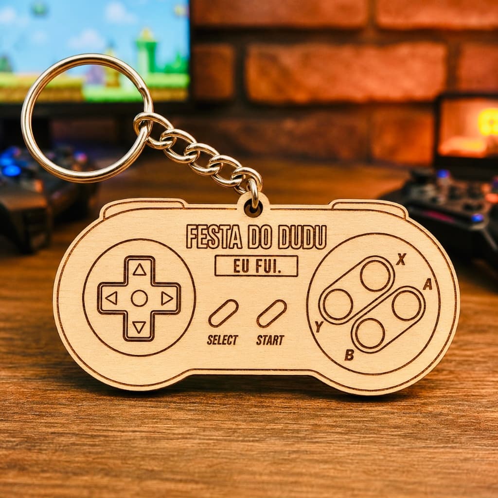 Kit Chaveiro CONTROLE VIDEO GAME PERSONALIZADO, para aniversário festa decoração