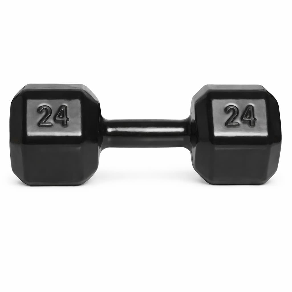HALTER SEXTAVADO 24KG EMBORRACHADO FITNESS MUSCULAÇÃO TREINO ACADEMIA FUNCIONAL CROSSFIT RESISTENTE GYM PRO PESO