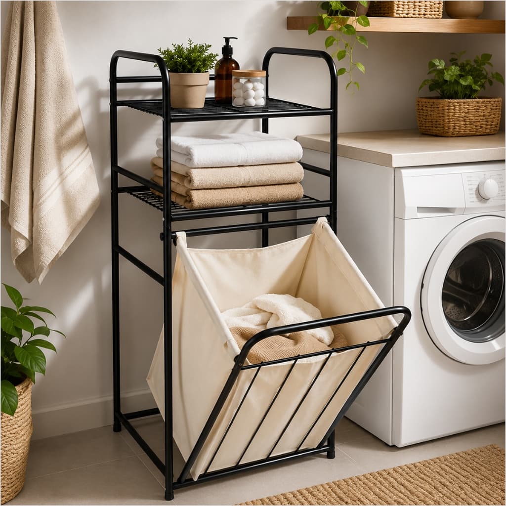 Cesto Roupa Suja Cesto Organizador Banheiro 50L Grande Cesto Retangular Cesto Pano Cesto Lavanderia