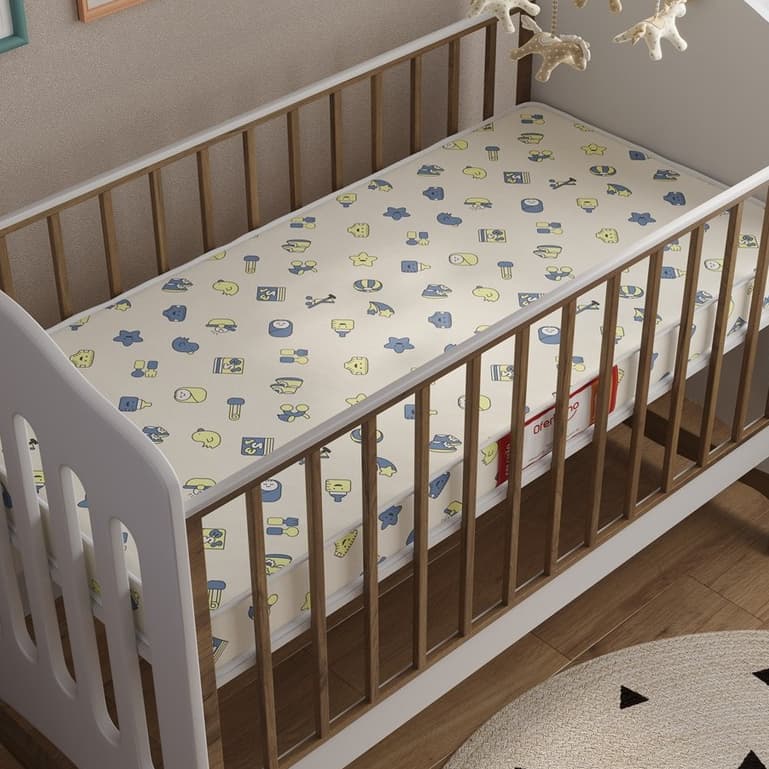 Colchão Baby para Berço D18 Impermeável 130x60x7cm Infantil Conforto e Proteção - Ofertamo