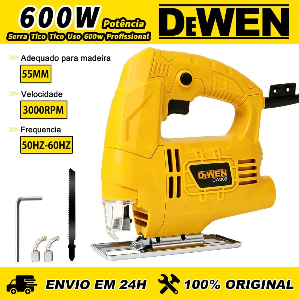 Serra Tico Tico Uso Profissional Base Ajustável com serra 600w 3000rpm