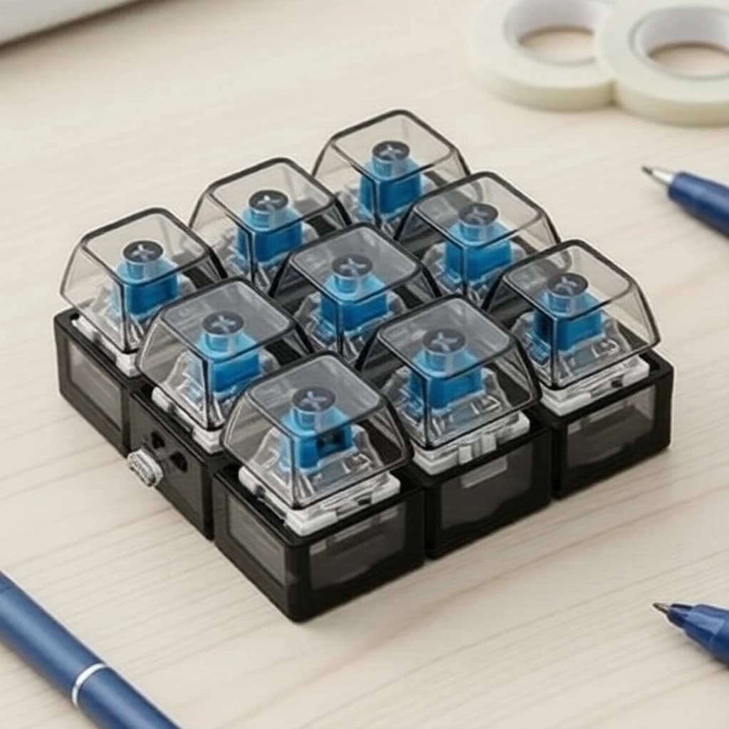 Chaveiro Fidget Teclado Mecânico Computador Teclas Anti Estresse Ansiedade Sensorial