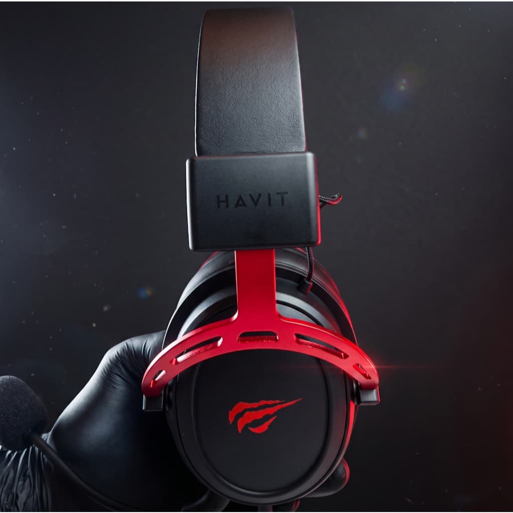 Headset Gamer Havit GT-H756D Driver 50mm Microfone Removível P2 Preto Som Potente para PC PS4 PS5 Notebook Celular