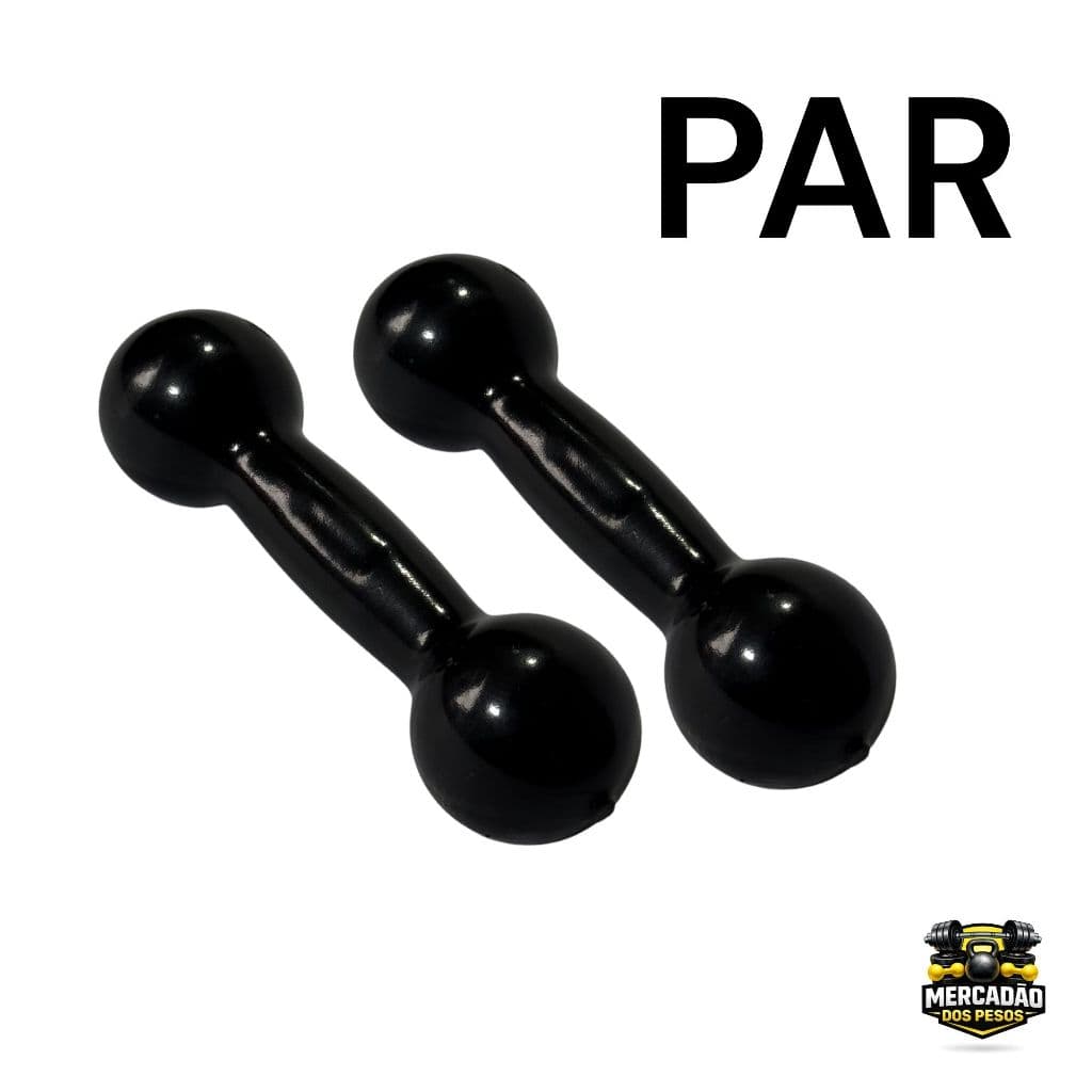 PAR HALTER BOLA MEIO  EMBORRACHADO - TREINO EM CASA, CROSSFIT, ACADEMIA E FISIOTERAPIA MUSCULAÇAO
