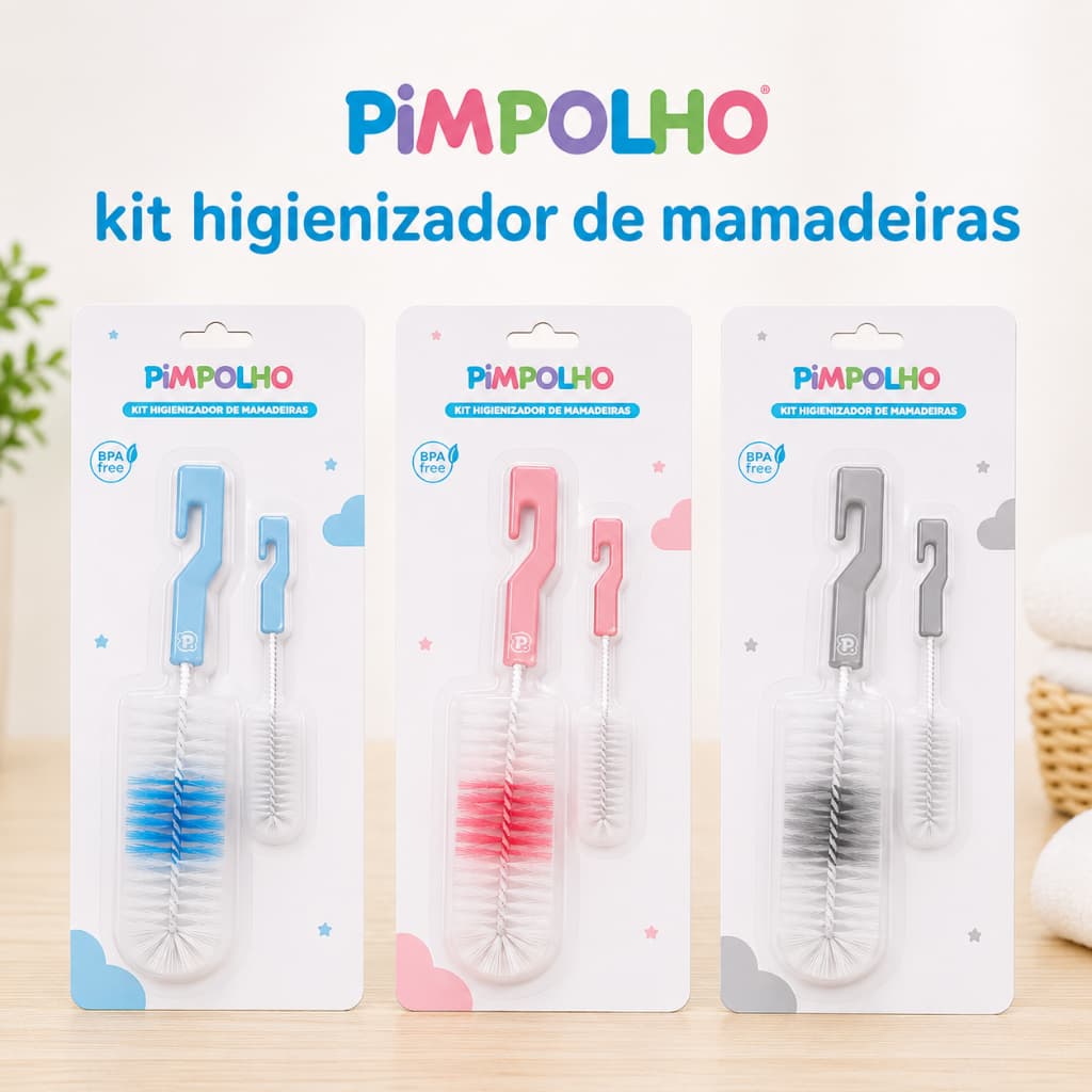 Higienizador de Mamadeiras Pimpolho e Buba com 2 Peças