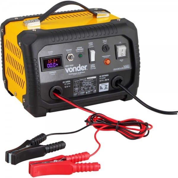 Carregador de Bateria Automotiva Vonder CBV950 Carga Rápida 12V e 24V Profissional
