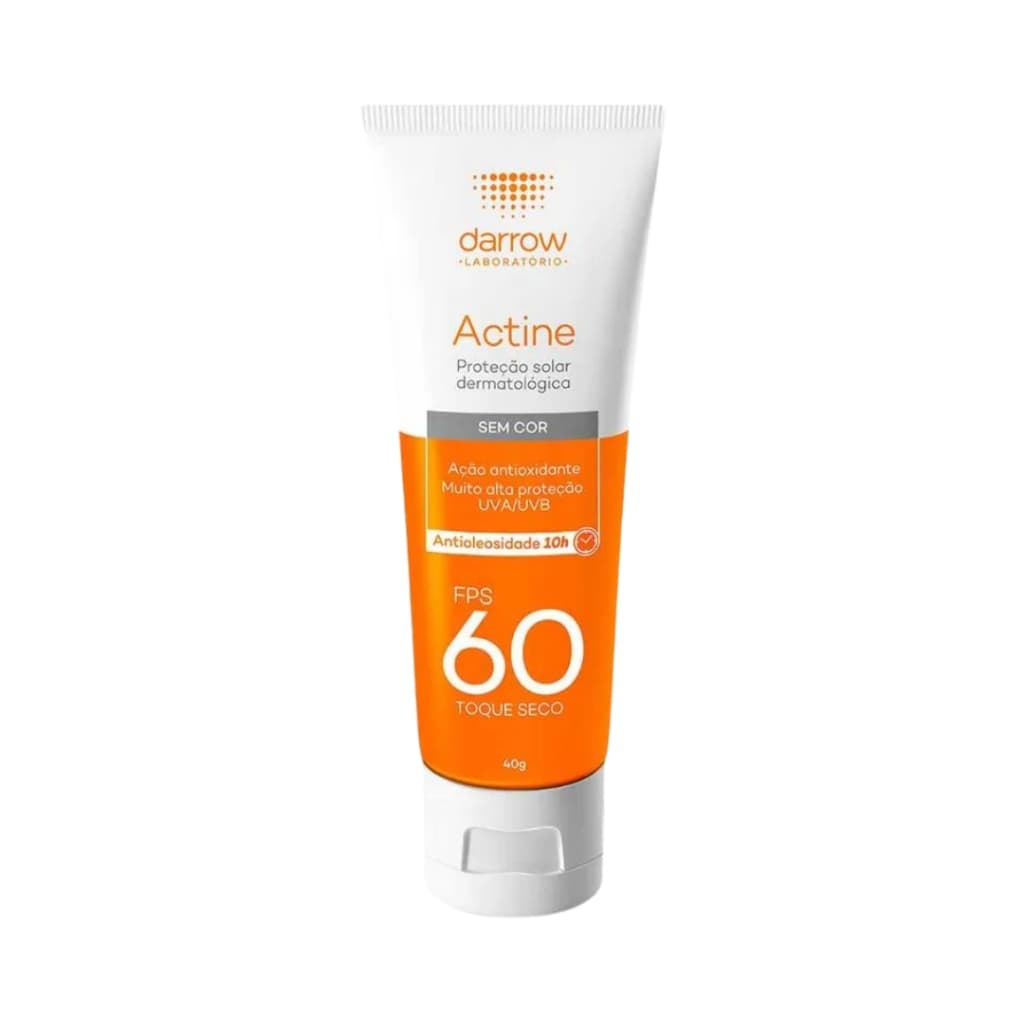 Protetor Solar Facial Darrow Actine Antioleosidade FPS60 Sem Cor 40g