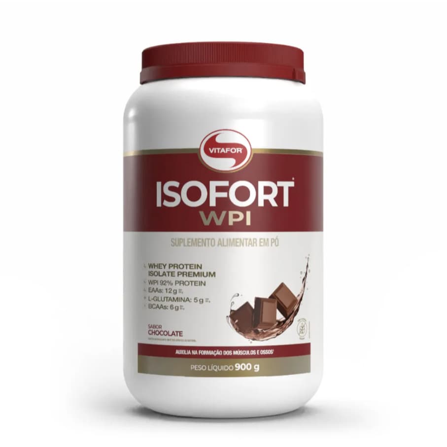 ISOFORT WPI: Whey Protein Isolado Sabor Chocolate 900g