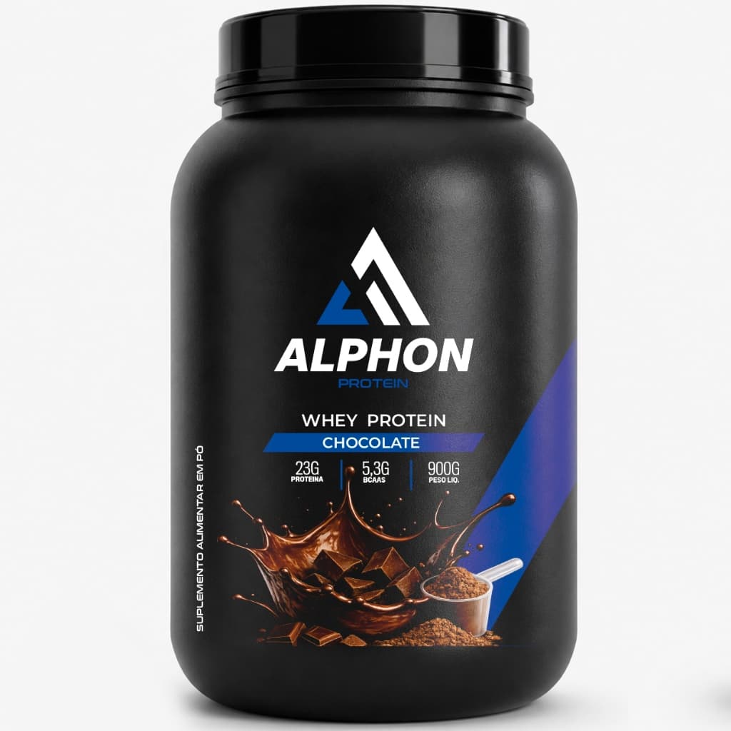 Alphon Whey Protein Chocolate 900g Suplemento Proteico Alta Performance