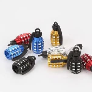 KIT 4 Tampa Válvula Bico Pneu Pino  Roda Moto Carro(4 Unidades)-gra