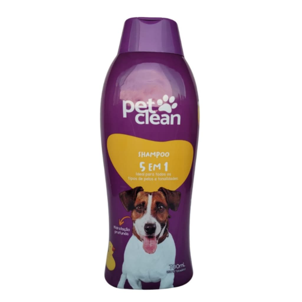 Shampoo Pet Clean com Queratina para Cães e Gatos Limpeza Profunda Hidratação e Pelos Macios