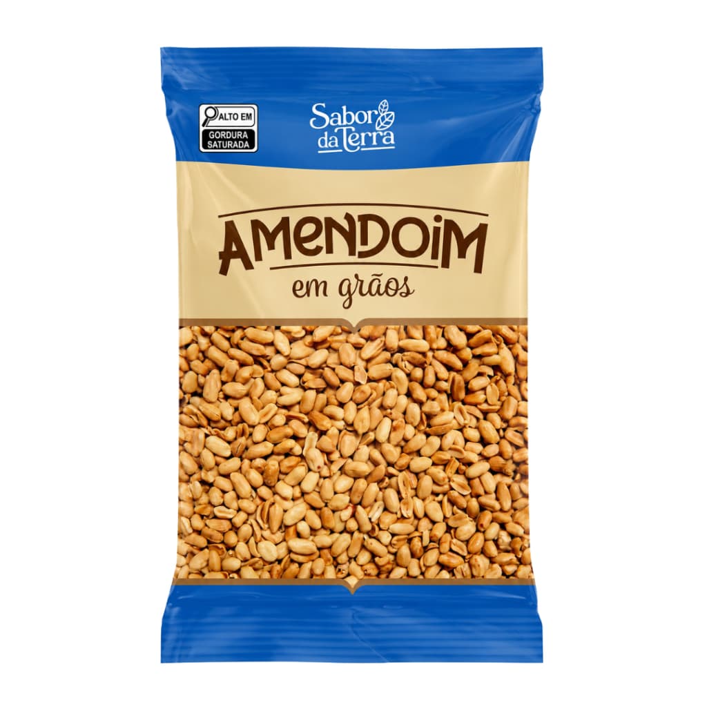 Amendoim Torrado Natural em Grãos Sem Sal 2kg ou 1kg | Sabor da Terra / Puro, Crocante, Saudável e pronto para consumo [