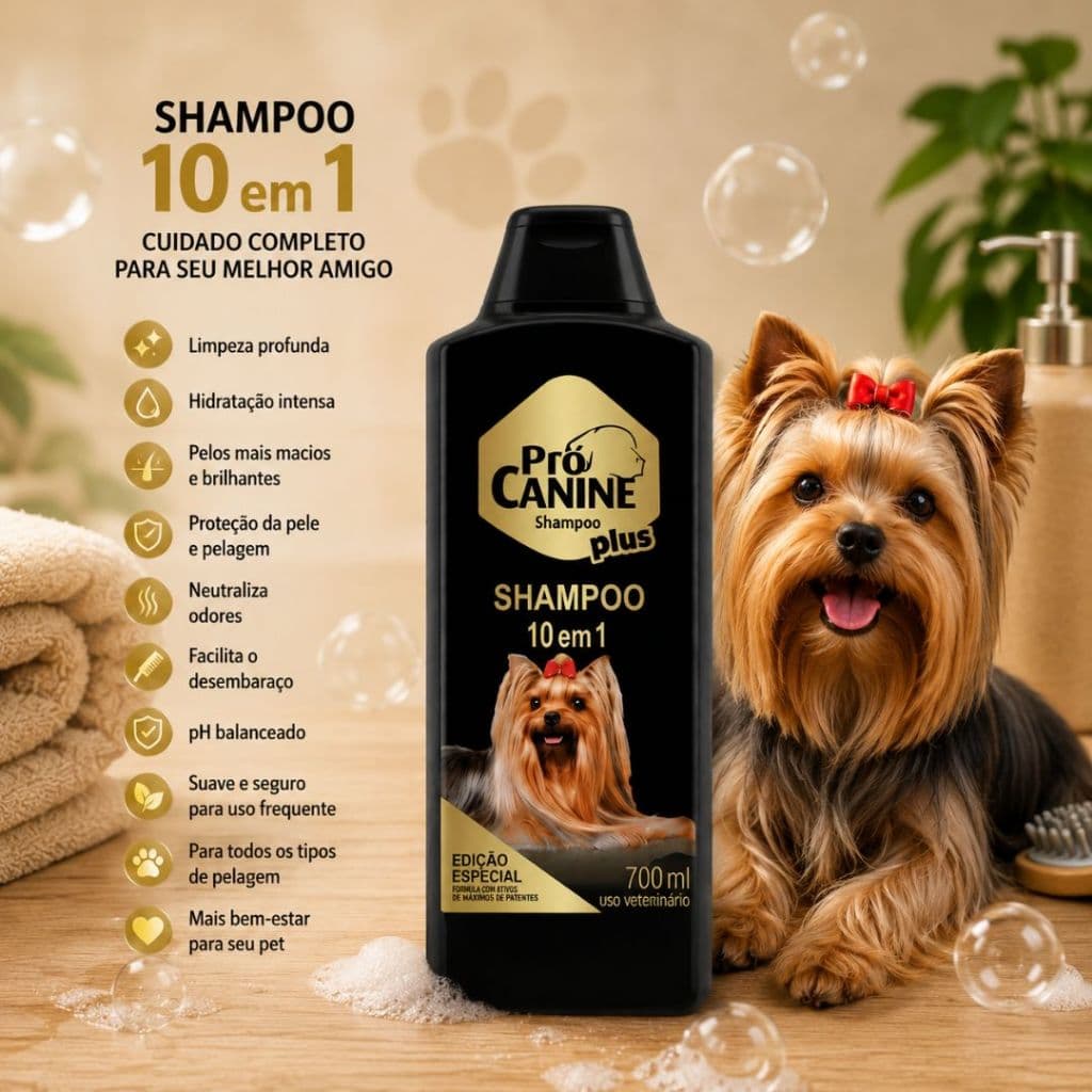Shampoo PróCanine 10 em 1 para Cães - 700ml