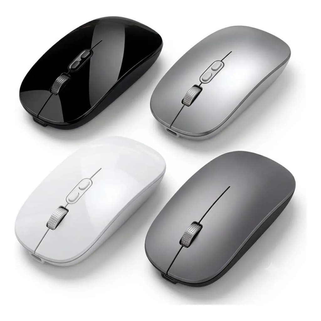 Mouse Bluetooth Recarregável Genérico Mac Clean Sem Fio Silencioso Triplo Modo 3 Em 1 Para Notebook