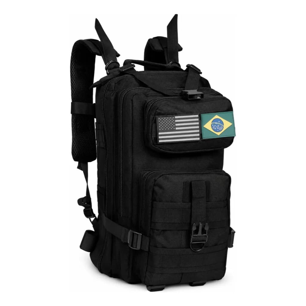 Mochila Tática 30L Grande Capacidade Multifuncional em Tecido 600D Resistente à Água para Camping e Trilha