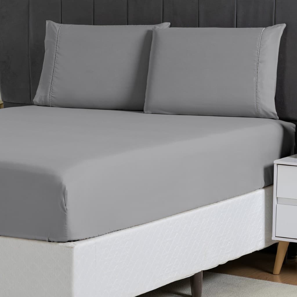 Jogo De Lençol 400 Fios Micropercal 3 Peças Cama Casal Queen King Solteiro Elástico Toque Macio