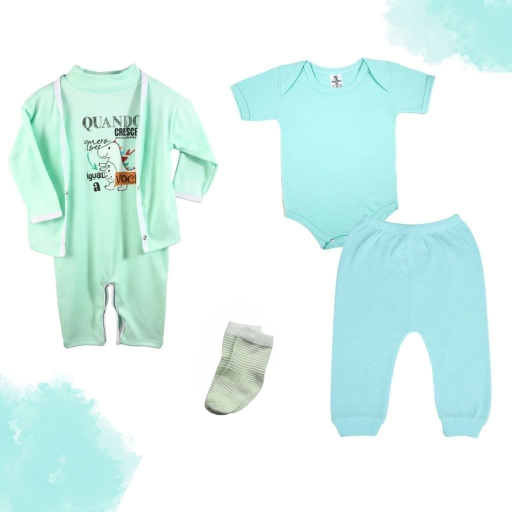 Kit Conforto Canelado 4 Peças Enxoval Bebê Premium