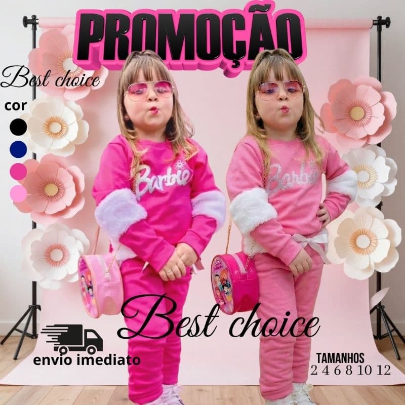 CONJUNTO BLUSA CALÇA MOLETON MENINA INFANTIL JUVENIL COM PELUCIA DE INVIERNO