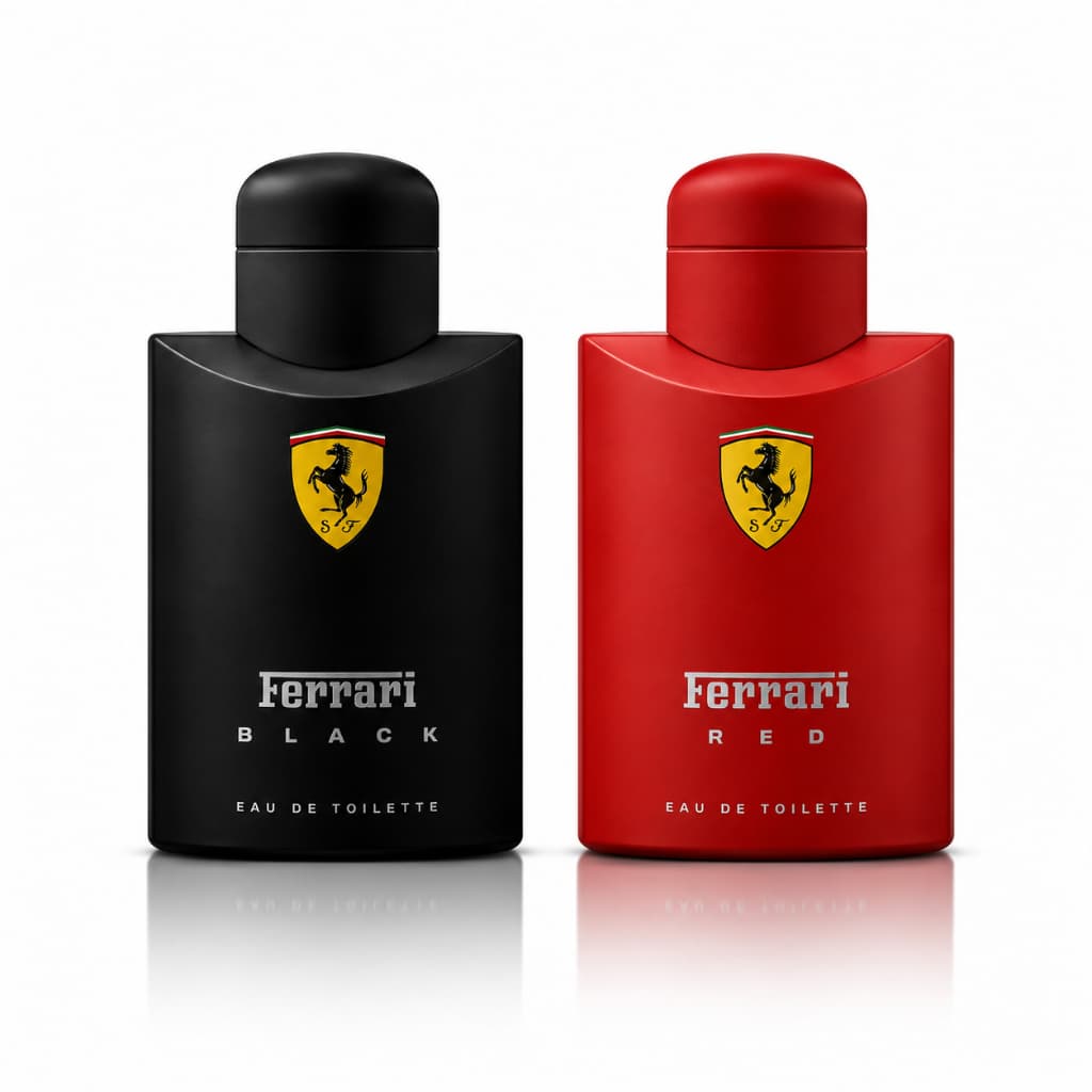 Kit de 1 Ate 2 Perfumes Ferrari Black + Ferrari Red 100ml Importado Premium Longa Duração