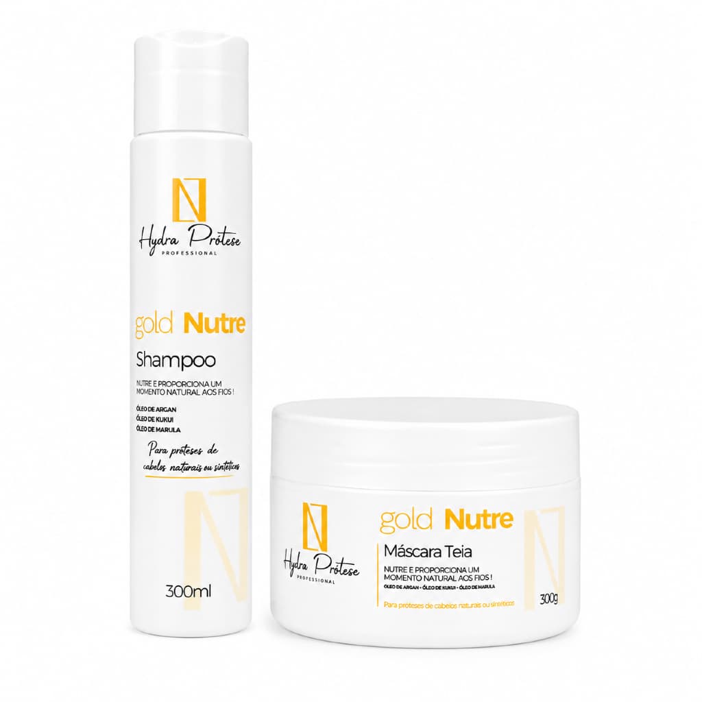 kit shampoo e hidratante para prótese capilar