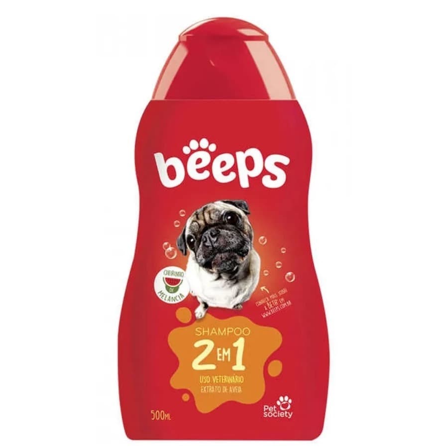 Shampoo Beeps 2 em 1 Melancia para Cães 500ml | Pet Society