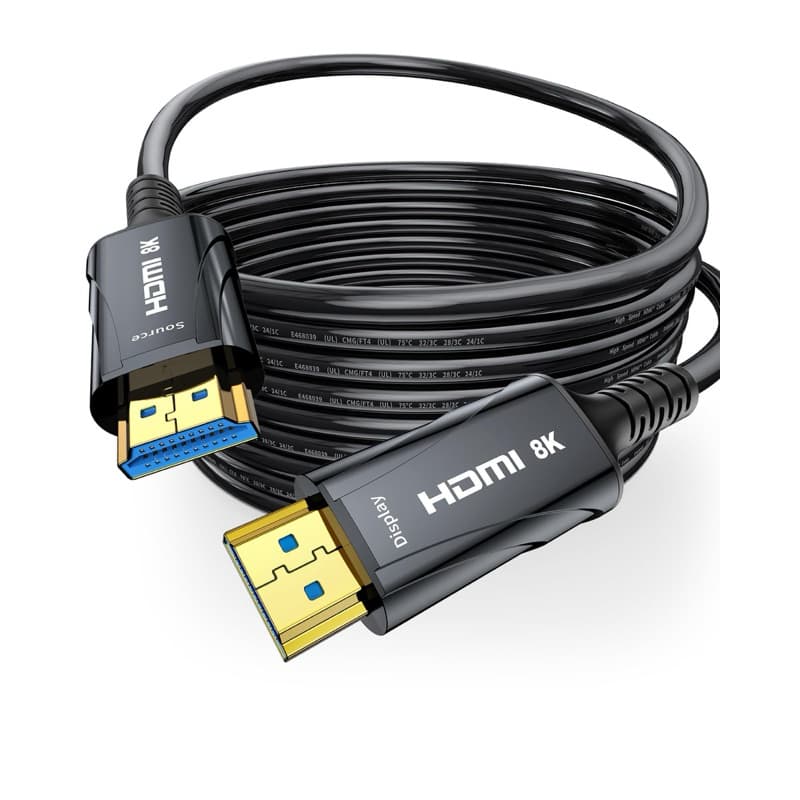 Cabo Hdmi 2.1 Fibra 8k 20m 120hz Hdr PlayStation5 / Xbox / Pc gamer / notebook