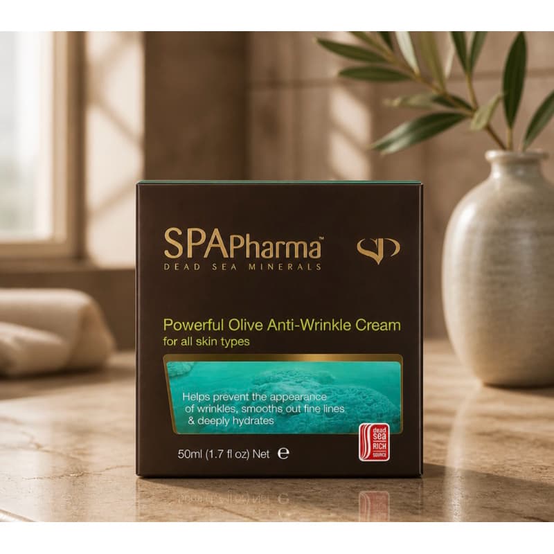 Creme Facial Antirrugas SPAPharma 50ml Olive Anti Wrinkle Hidratante Anti Idade Mar Morto Original
