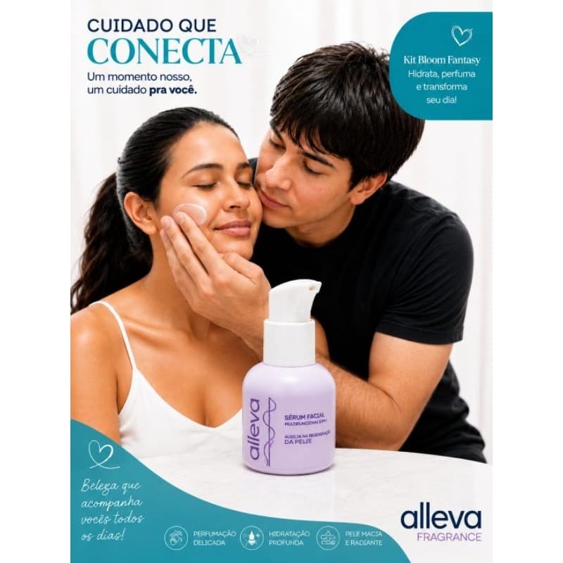 Sérum Facial Alleva Skincare Original Tratamento Anti-idade Antiacne Clareador Pele Perfeita e Hidratada 30ml