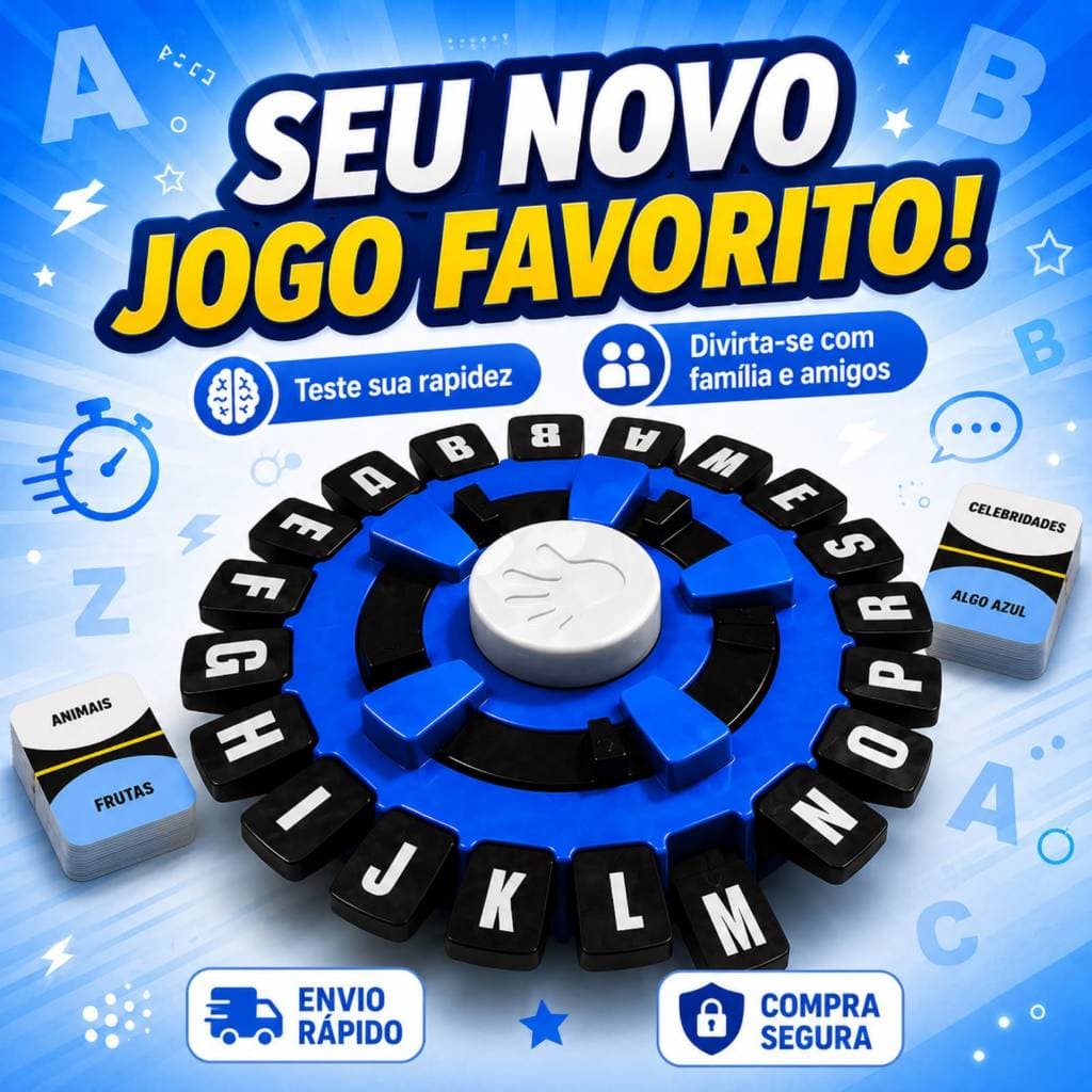 Jogos de Palavras Stop Jogo de Tabuleiro para Família Crianças Adultos Amigos Infantil Musical Educativo Pedagogico