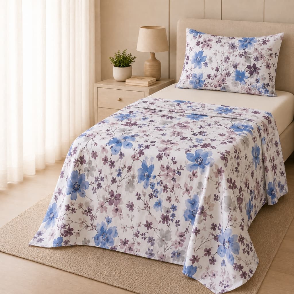 Jogo de Lençol Estampado 3 Peças Cama Box Solteiro Queen Casal Várias Estampas