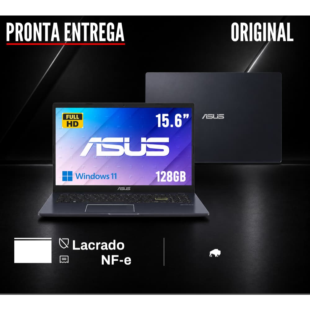 Notebook Asus Vivobook Go 15 E510 intel 128GB tela 15.6" Windows 11