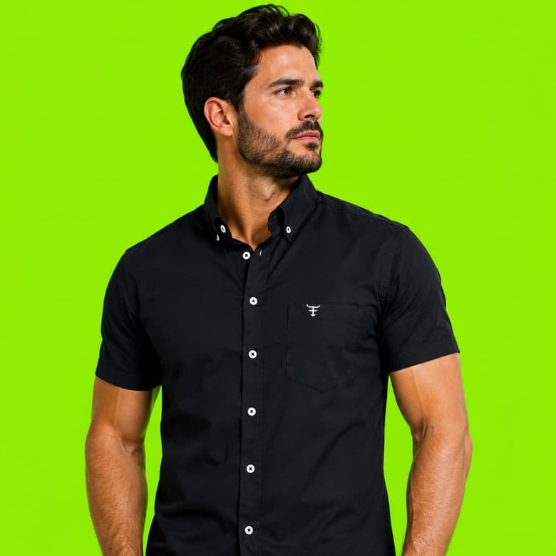 Camisa Country Masculina Xadrez Vermelha Ariat Slim Fit Algodão Premium Manga curta Cowboy Rodeio Social txf
