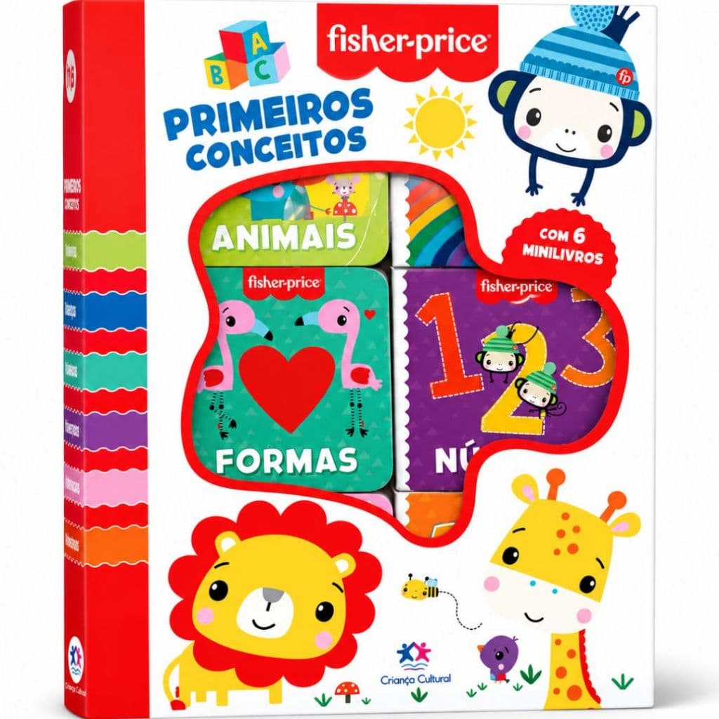 Livro Box com 6 Minilivros Fisher-Price - Primeiros conceitos