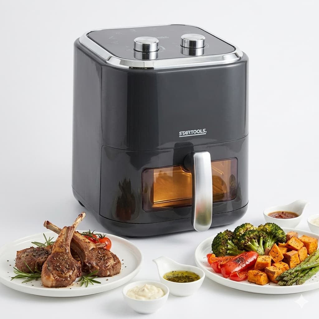 Fritadeira Sem Oleos Air Fryer 5 Litros Preto 220v Aparelho Cozinha Saudavel Rapida