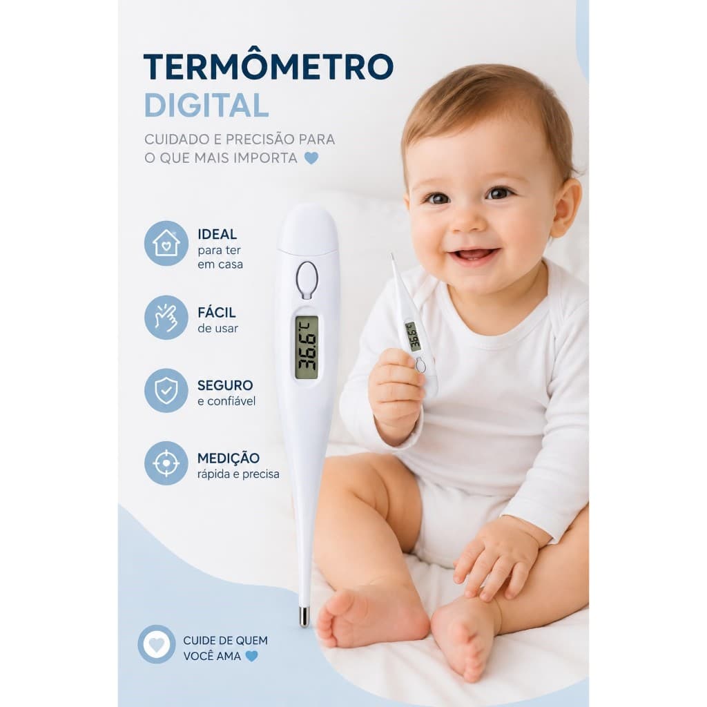 Termômetro Clínico Digital sem GRAVAÇÃO