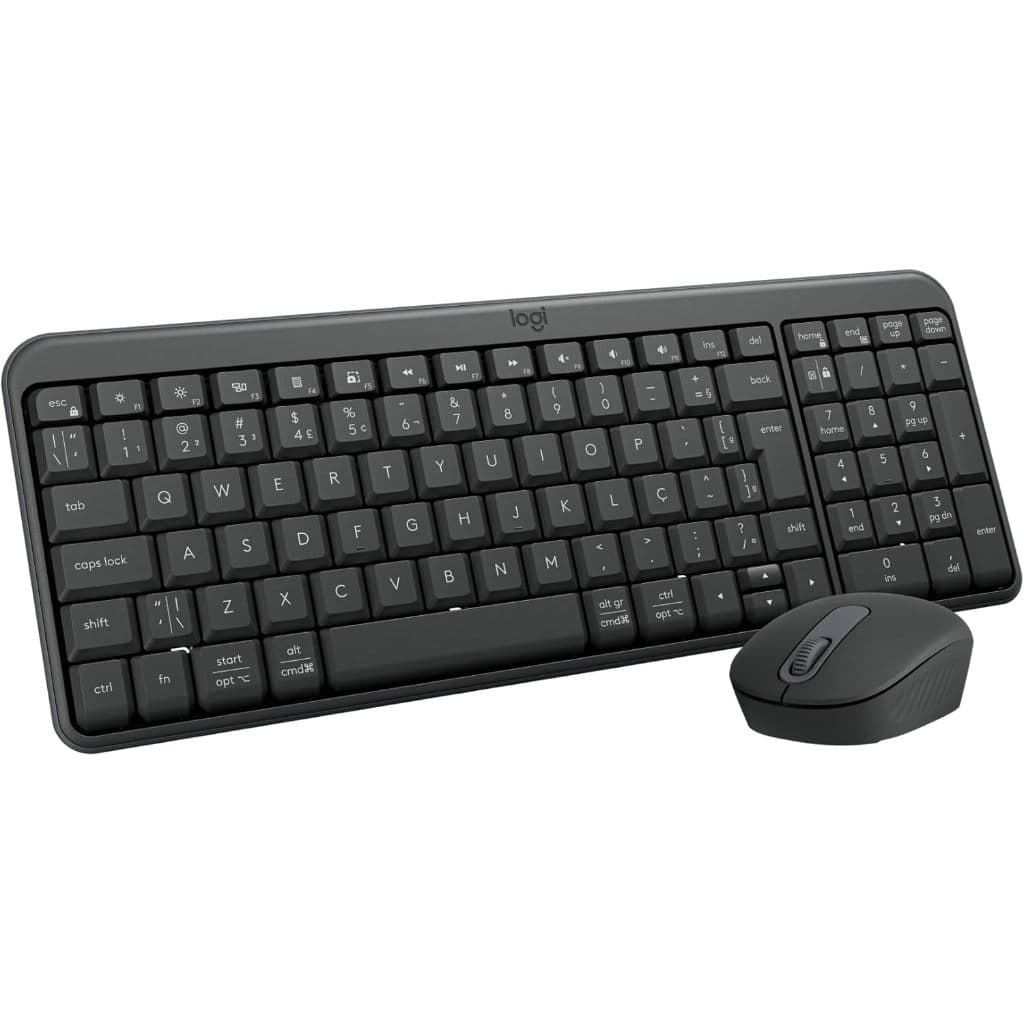 Combo Teclado E Mouse Sem Fio Logitech Mk250 Grafite