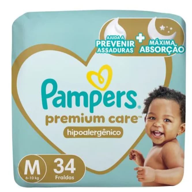 Fralda Pampers Premium Care Mega Tamanho M