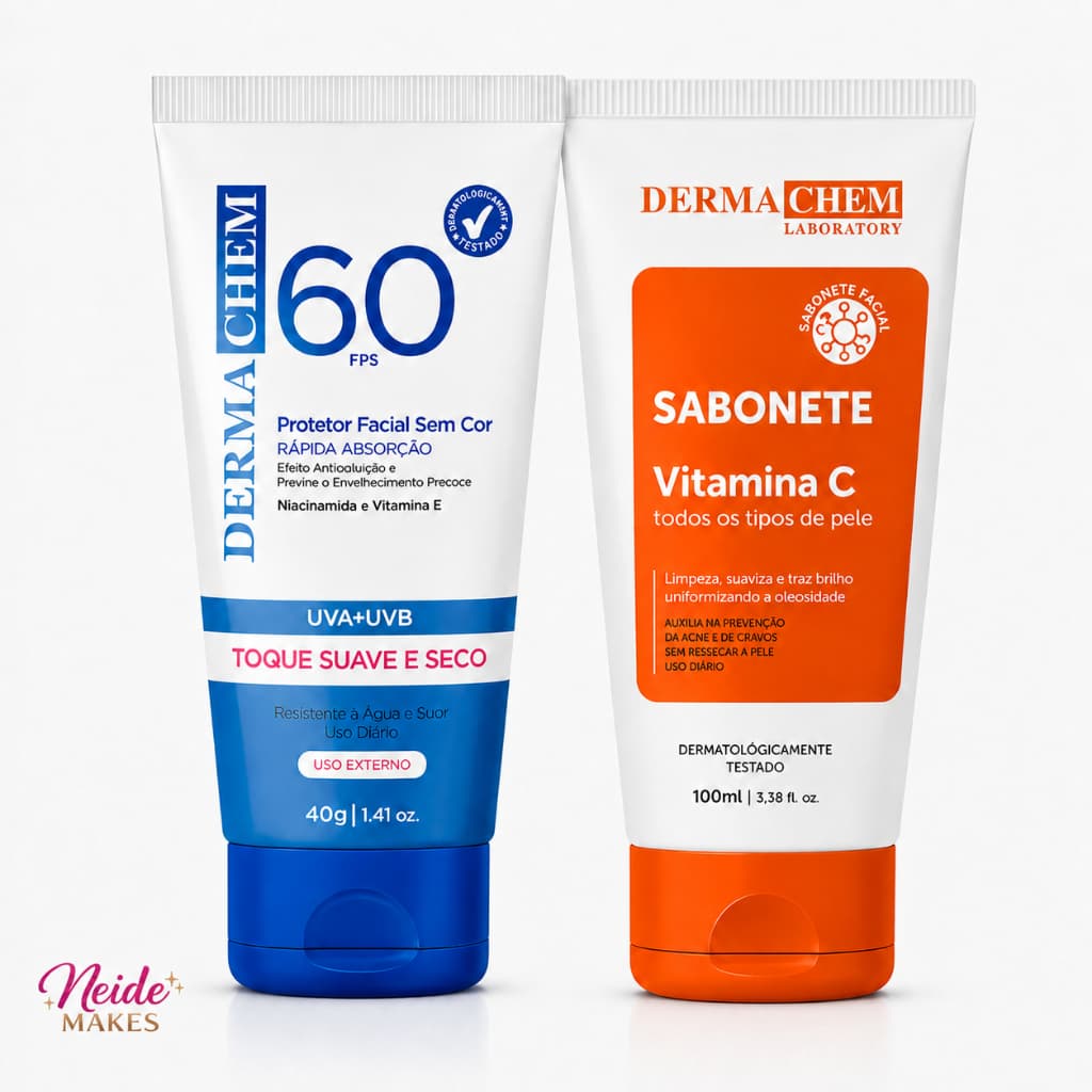 Skincare  Sabonete Vitamina C + Protetor Solar Fator FPS 60 Dermachem
