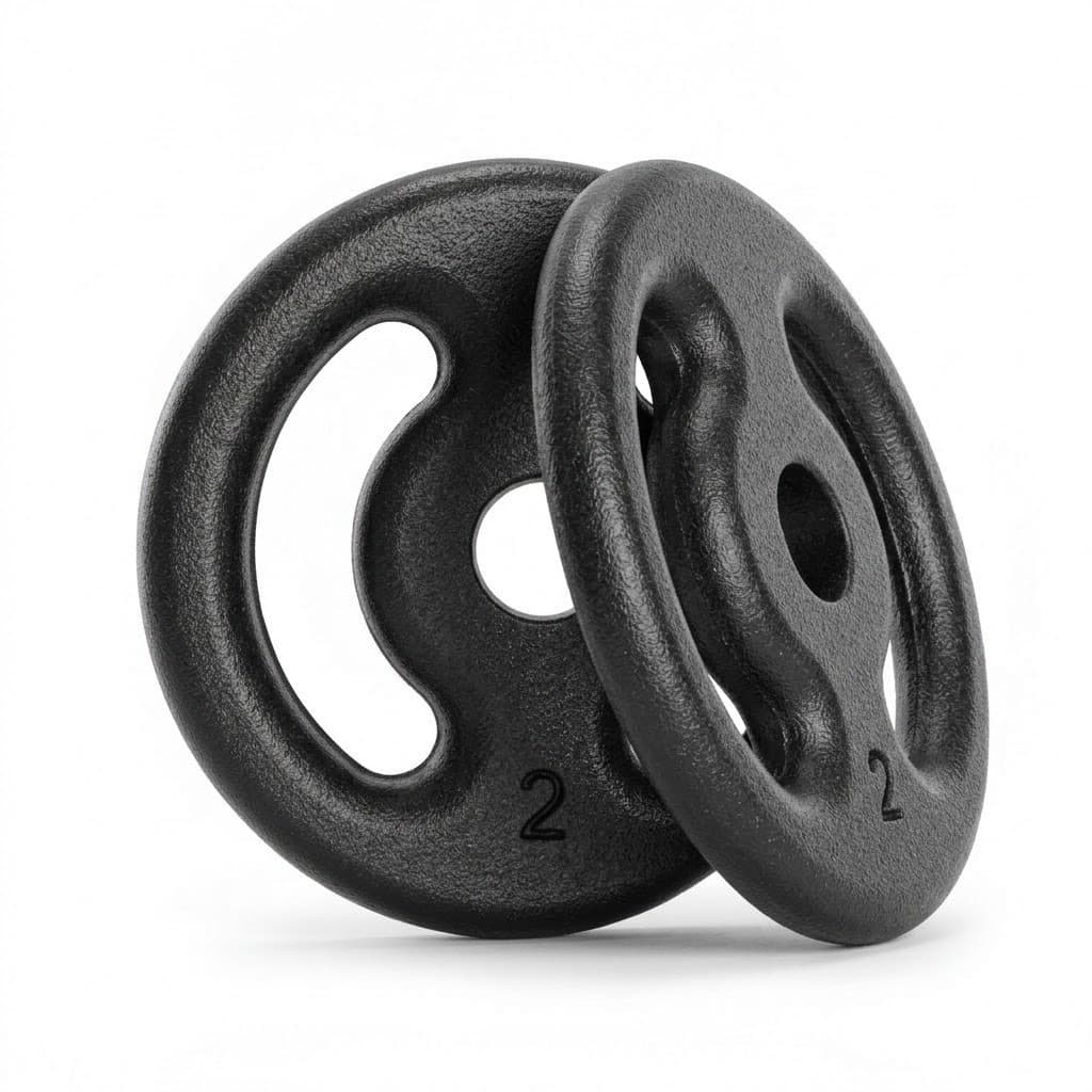 Kit 2 Anilha 2Kg (Par) Musculação Academia Treino Peso Fitness Peso Exercícios Ferduor Físicos Esporte Fisico Ferro
