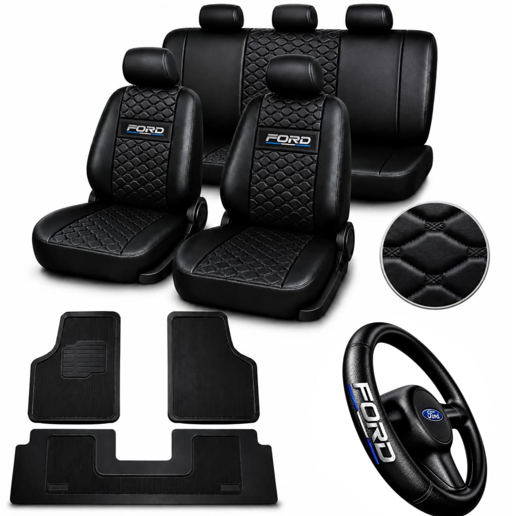 Capa de Banco de Carro Ford Fusion Couro Grosso  Automotivo Impermeável Tapete
