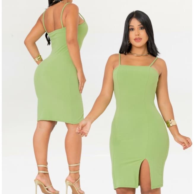 Vestido Feminino, Vestido Canelado, Vestido Midi, Vestido Alcinha, Vestido Justo, Vestido Curto, Vestido Fenda Perfeito