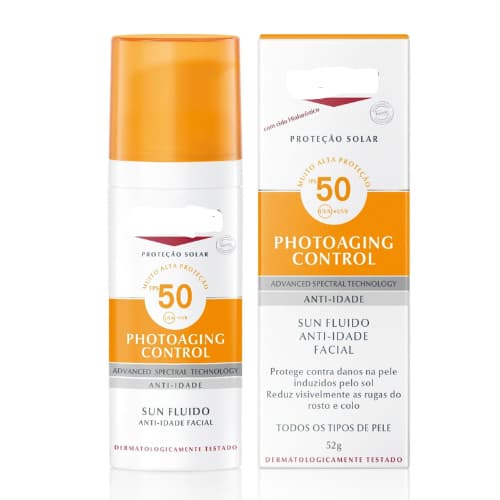 Protetor Solar Facial Anti Idade de 50 FPS Com Acabamento Fosco