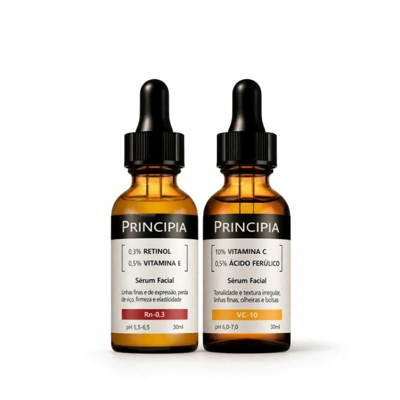 Principia Kit Tratamento C/ 2 Séruns Vitamina C 10 + Retinol
