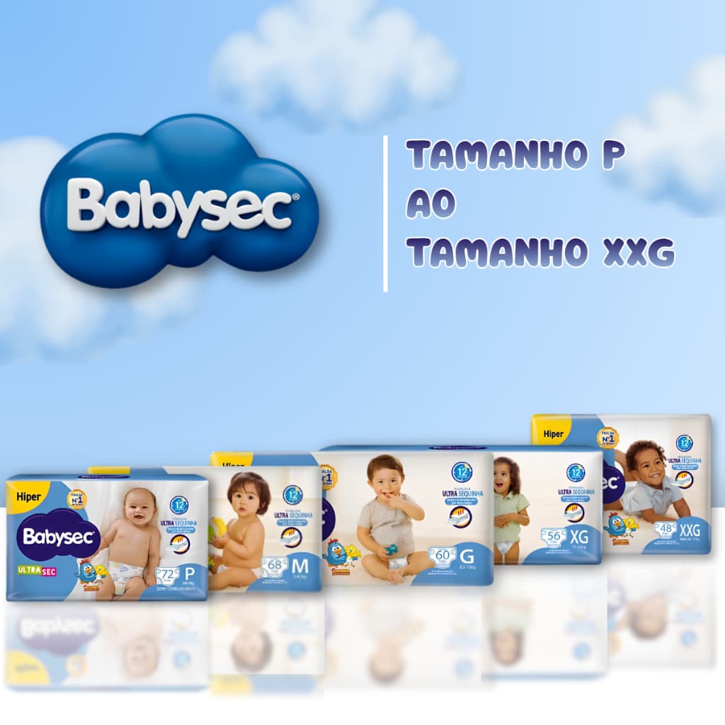 Fralda Descartável Infantil Babysec Ultrasec Hiper Galinha Pintadinha Tamanho P M G XG XXG -  Variação