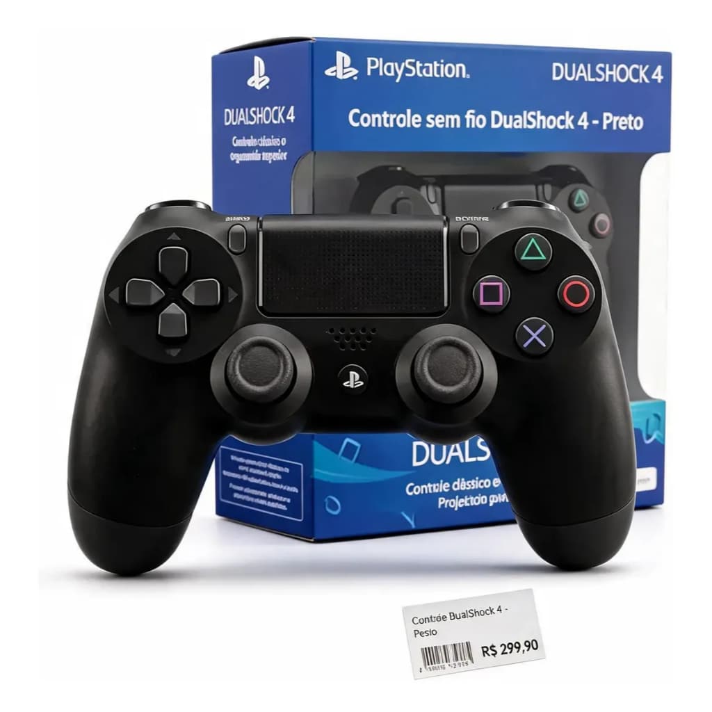 Controle Sem Fio Ps4 Ps3 Pc Gamer Compatível Bluetooth Joystick Dualshock Voo Sem Fio Controle Para Video Game Preto