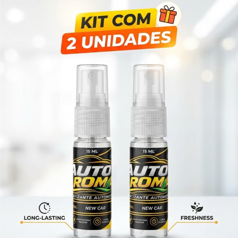 Kit com 2 Unidades Aromatizante Automotivo Auto Aroma New Car | Perfume para Carro | Cheirinho de Carro Novo